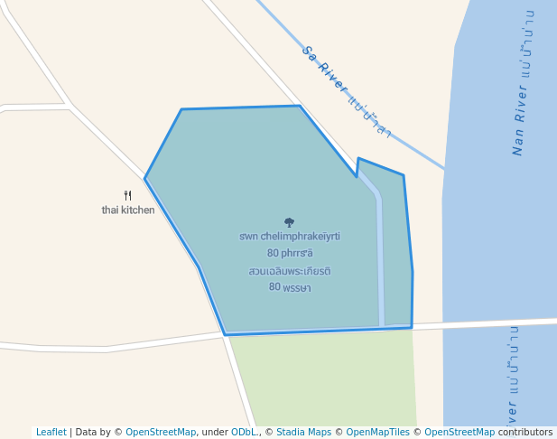 walking in สวนเฉลิมพระเกียรติ 80 พรรษา map in Klang Wiang