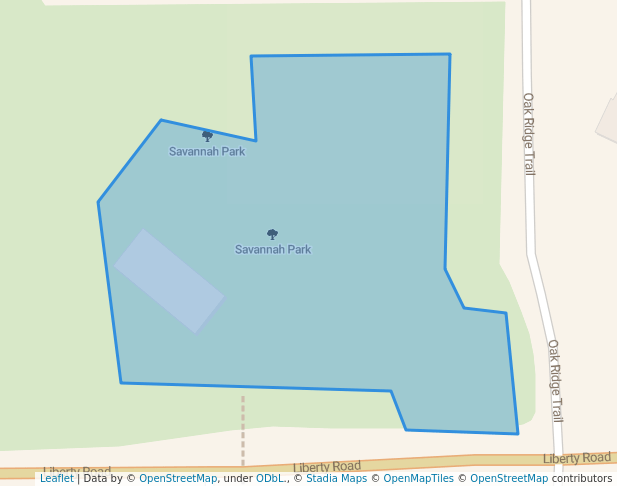 walking in Savannah Park map in Deerfield