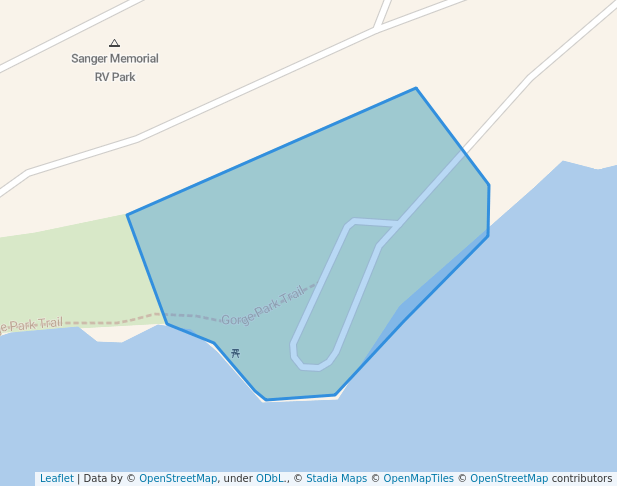 walking in Gorge Park map in Grand Falls-Windsor