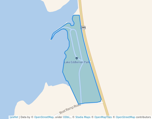 walking in Lake Eddleman Park map in Graham