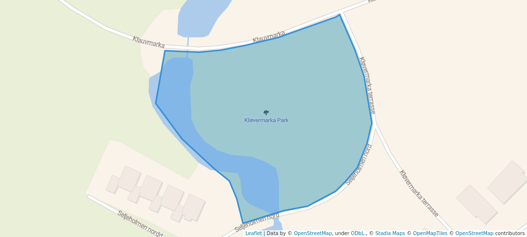 walking in Kløvermarka Park map in Salhus