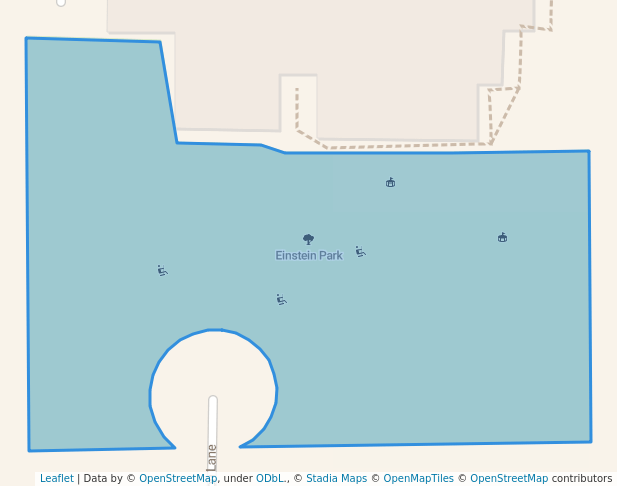 walking in Einstein Park map in Hanover Park