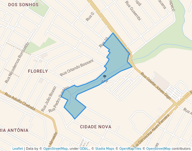 walking in APP map in Sumaré