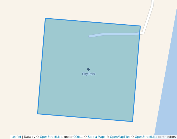 walking in City Park map in White Hall