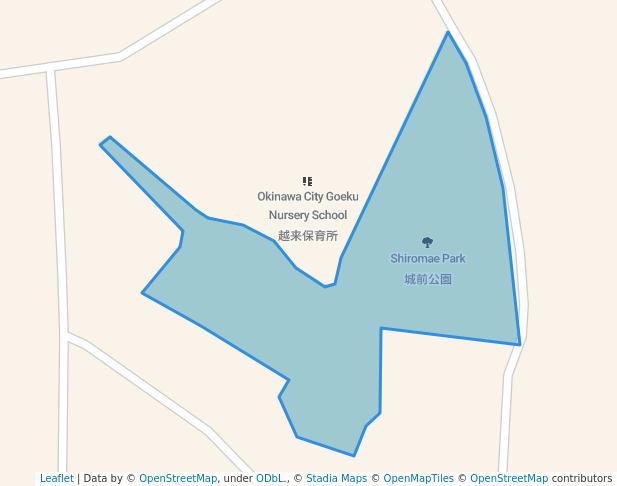 walking in Shiromae Park map in Okinawa