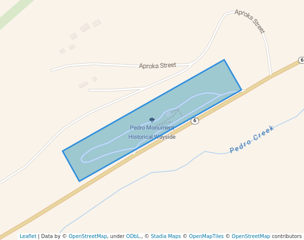 walking in Pedro Monument Historical Wayside map in Fairbanks