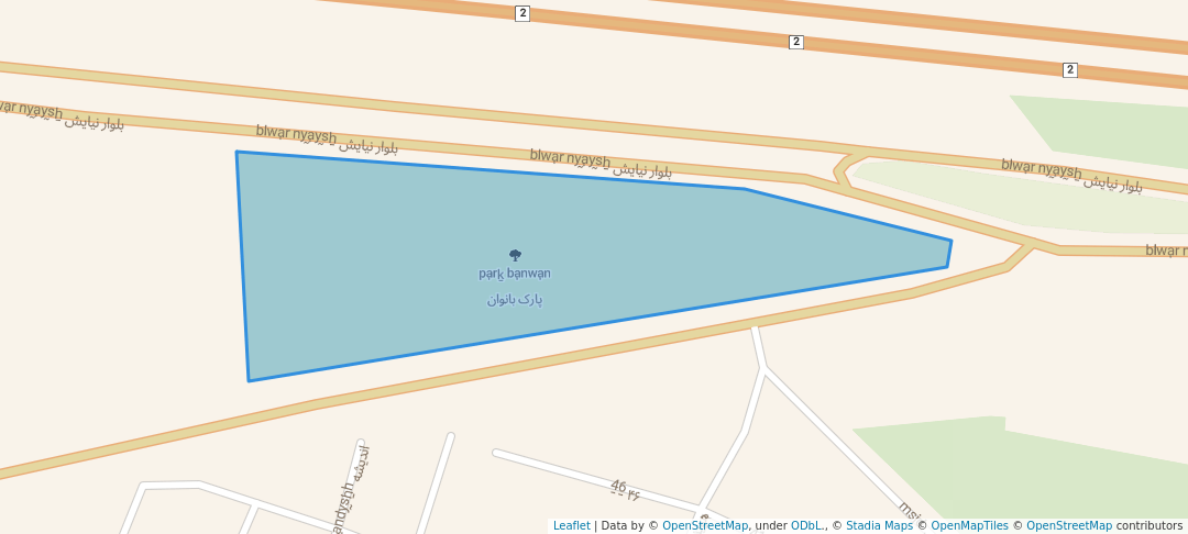 walking in پارک بانوان map in Abyek