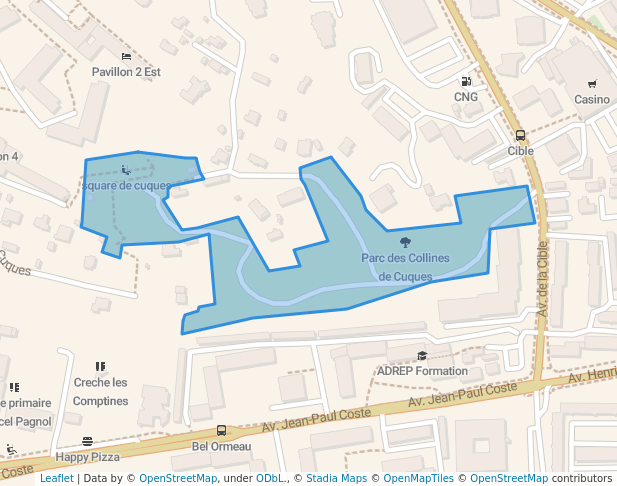 walking in Parc des Collines de Cuques map in Aix-en-Provence