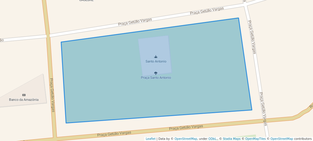 walking in Praça Santo Antonio map in Balsas