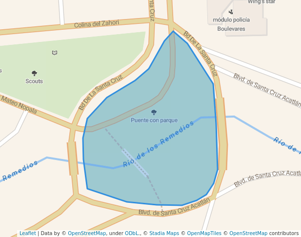 walking in Puente con parque map in Naucalpan de Juárez