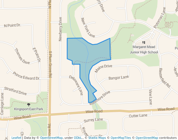 walking in Colony Park map in Elk Grove Village