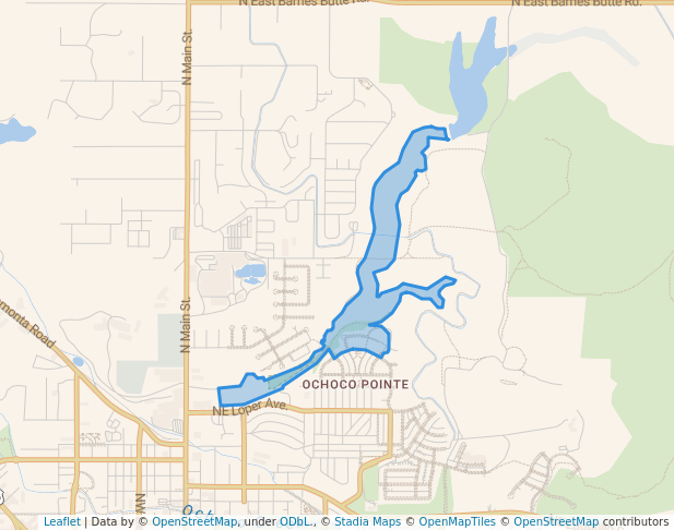 walking in Prineville Wetlands map in Prineville