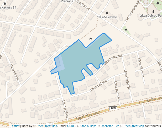 walking in Park kod starog igrališta map in Sesvete