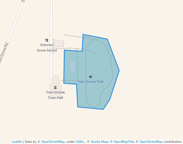 walking in Twin Groves Park map in Twin Groves