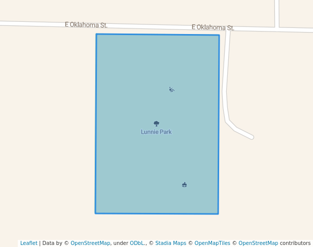 walking in Lunnie Park map in Beebe