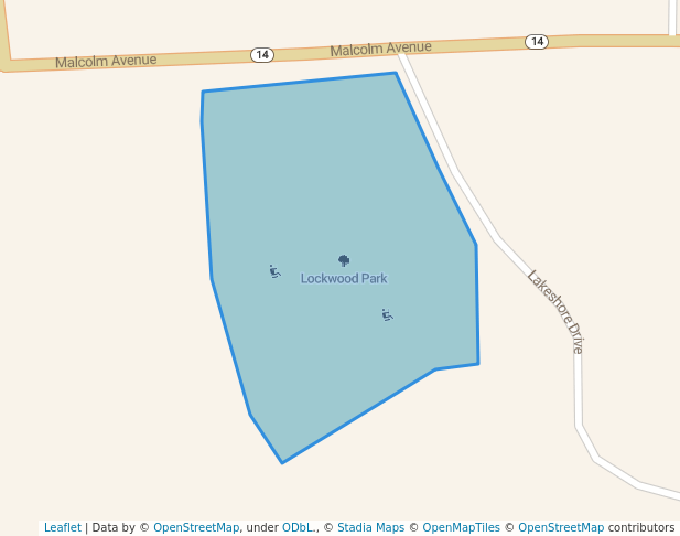 walking in Lockwood Park map in Newport