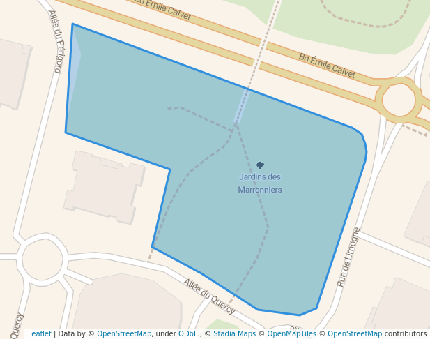walking in Jardins des Marronniers map in Colomiers