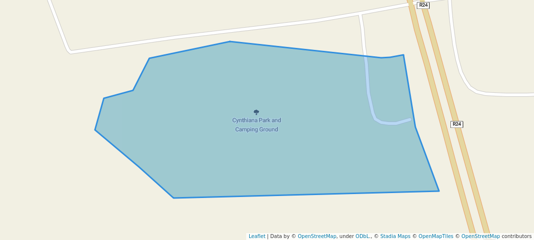 walking in Cynthiana Park and Camping Ground map in Rustenburg