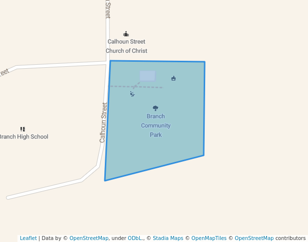 walking in Branch Community Park map in Newport