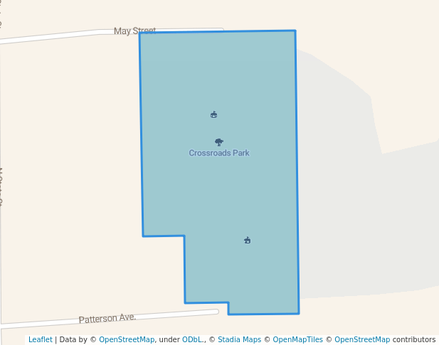 walking in Crossroads Park map in Newport