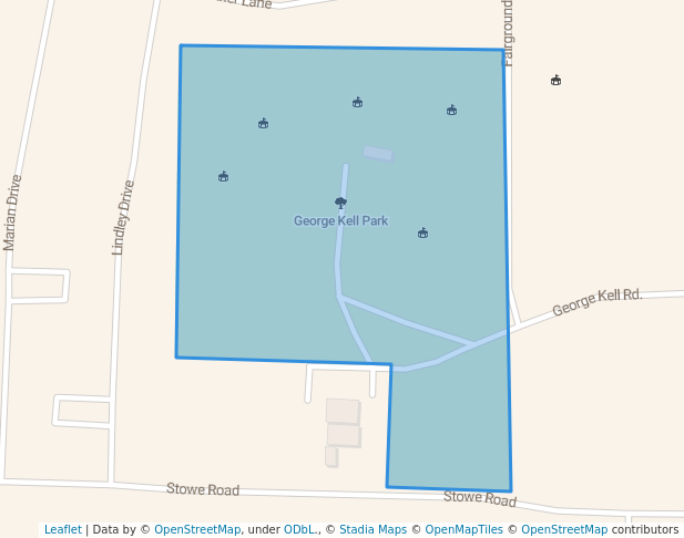 walking in George Kell Park map in Newport