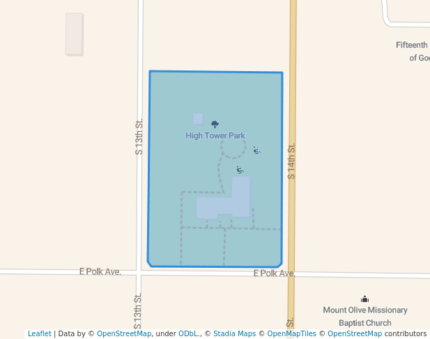 walking in High Tower Park map in West Memphis