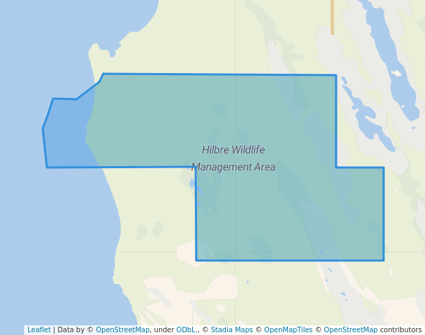 walking in Hilbre Wildlife Management Area map in KOOSTATAK