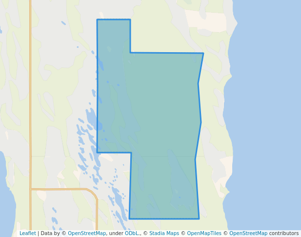 walking in Peonan Point Wildlife Management Area map in KOOSTATAK