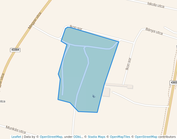 walking in Monti Sándor park map in Szeged