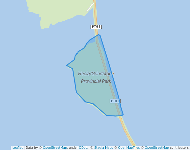 walking in Hecla/Grindstone Provincial Park map in KOOSTATAK