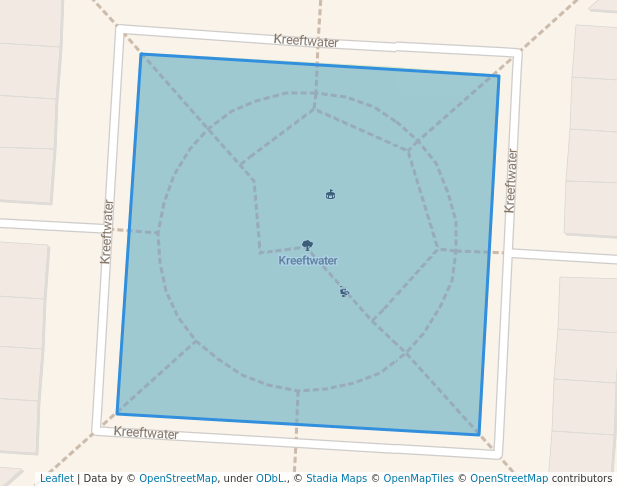 walking in Kreeftwater map in Barendrecht