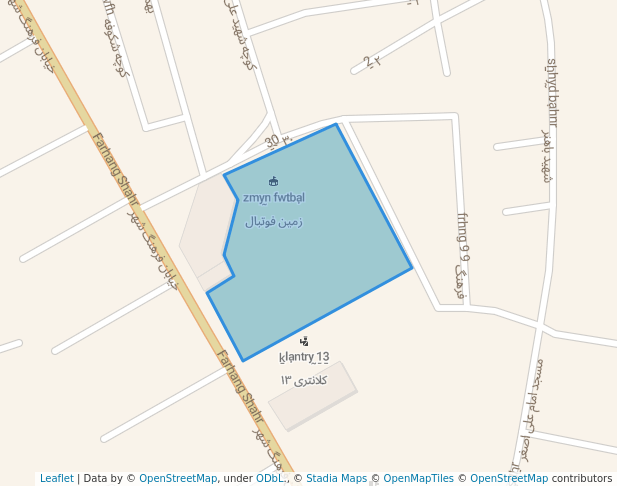 پارک فرهنگ شهر in Amol | Map and Routes