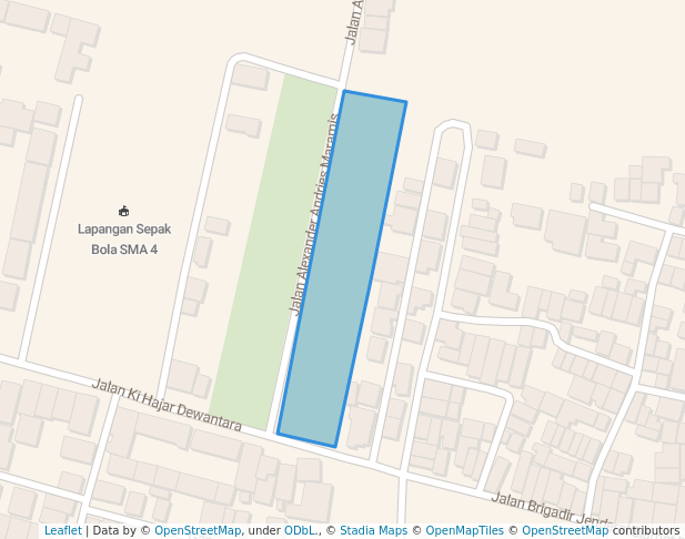 walking in Maramis Park map in Probolinggo