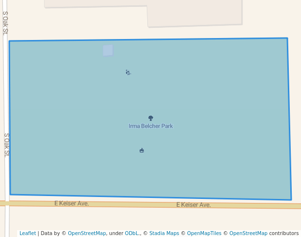 walking in Irma Belcher Park map in Osceola