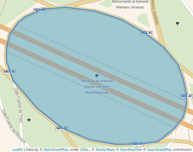 Rotonda de Avenida Doctor Salvador Nava Martínez