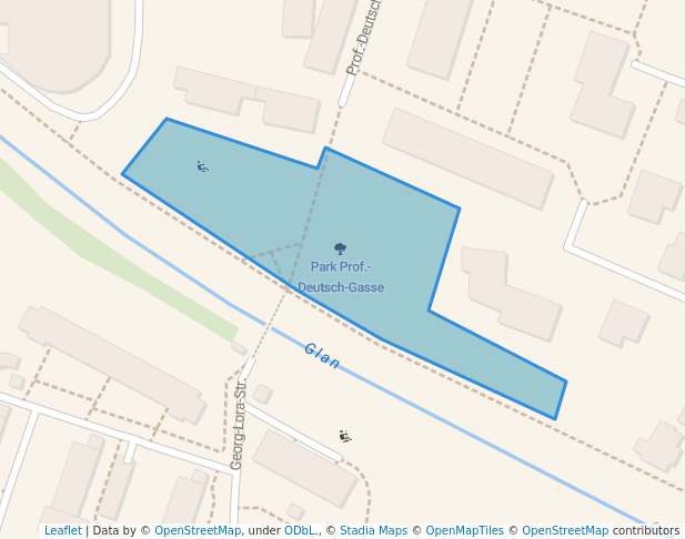 walking in Park Prof.-Deutsch-Gasse map in Klagenfurt am Wörthersee
