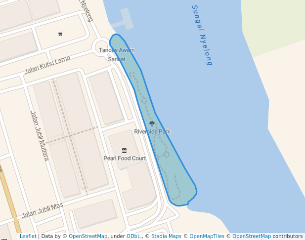 walking in Riverside Park map in Sarikei