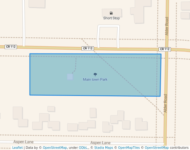 walking in Main town Park map in Babbitt