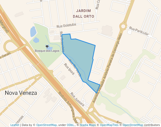 walking in APP map in Sumaré