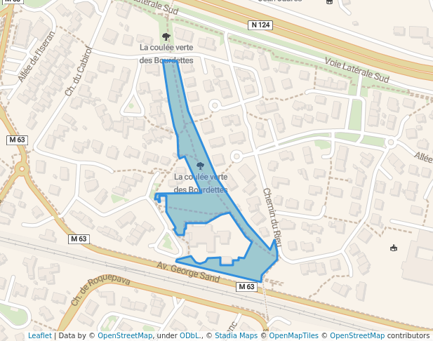 walking in La coulée verte des Bourdettes map in Colomiers