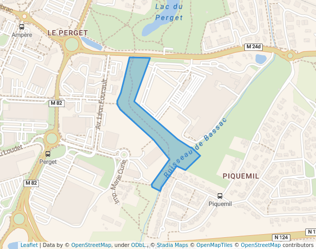 walking in Butte du Perget map in Colomiers