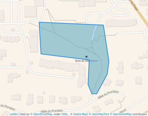 walking in Bois du Seycheron map in Colomiers