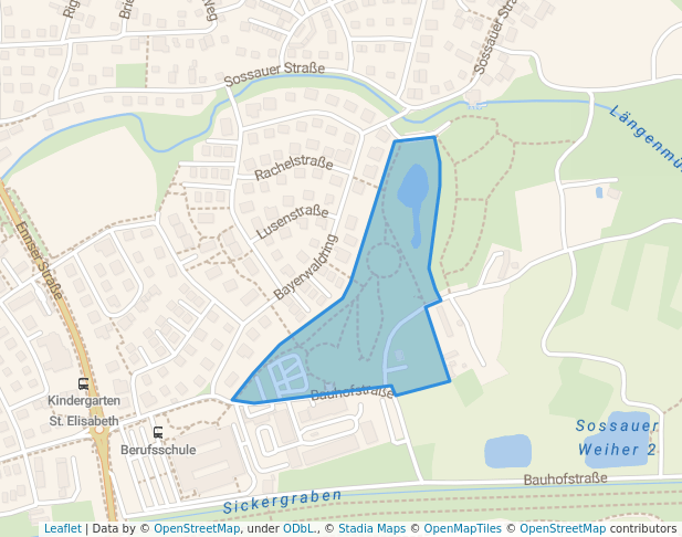 walking in Freizeitpark map in Dingolfing