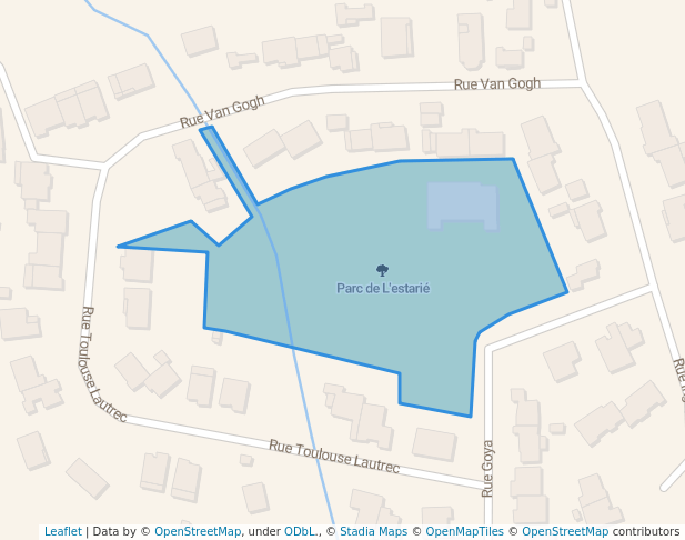 walking in Parc de L'estarié map in Graulhet