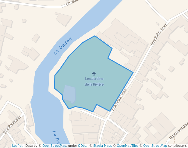 walking in Les Jardins de la Rivière map in Graulhet