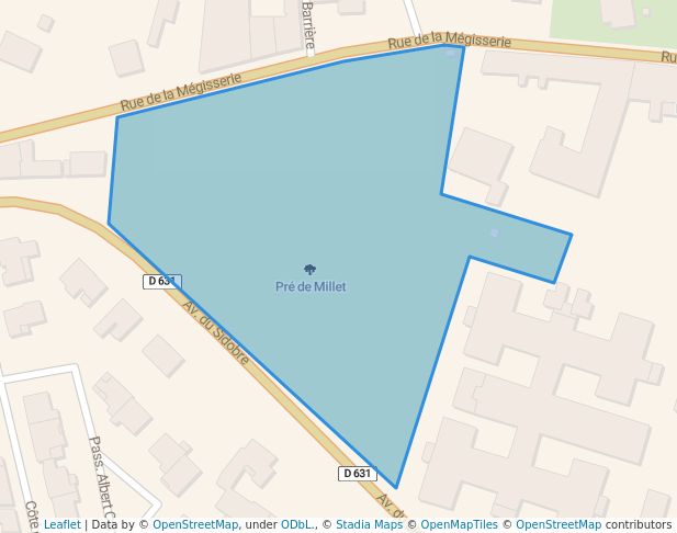 walking in Pré de Millet map in Graulhet