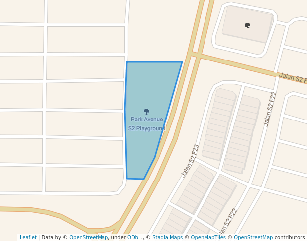 walking in Park Avenue S2 Playground map in Seremban