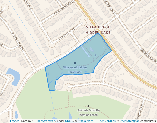 walking in Villages of Hidden Lake Park map in Pflugerville