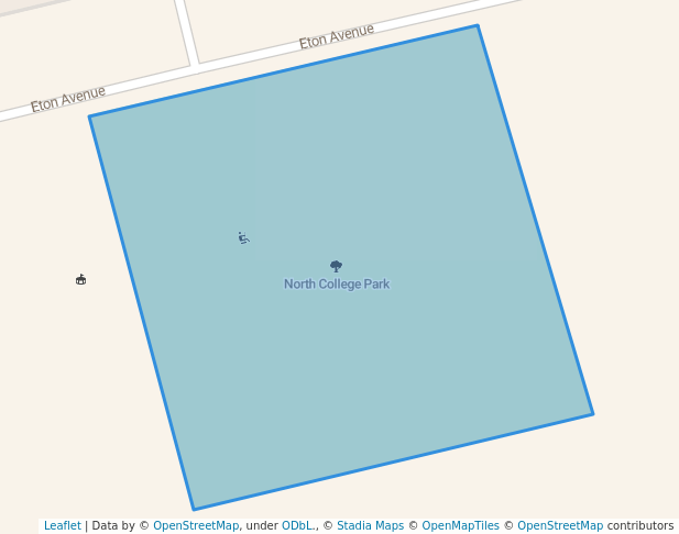 walking in North College Park map in Prince George