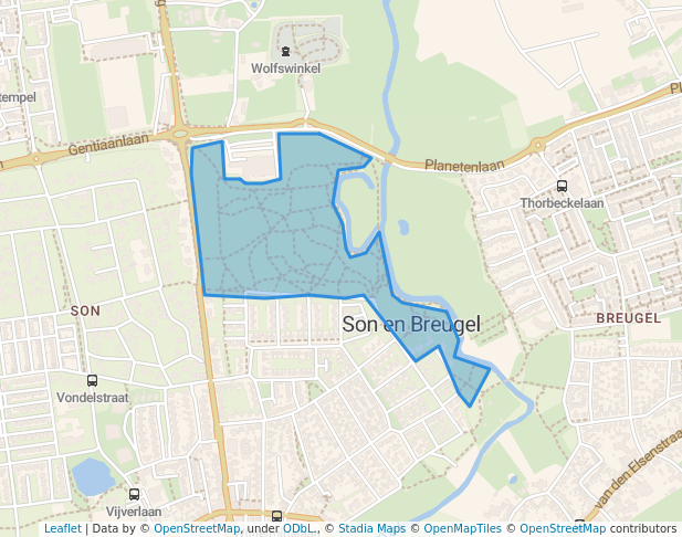 walking in Sonse Bergen map in Son